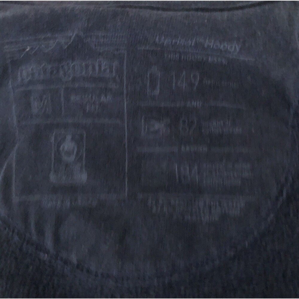 Patagonia P-6 Logo Uprisal Hoodie Sweatshirt Sz M Navy Blue Fitz Roy Thrashed - Picture 13 of 14